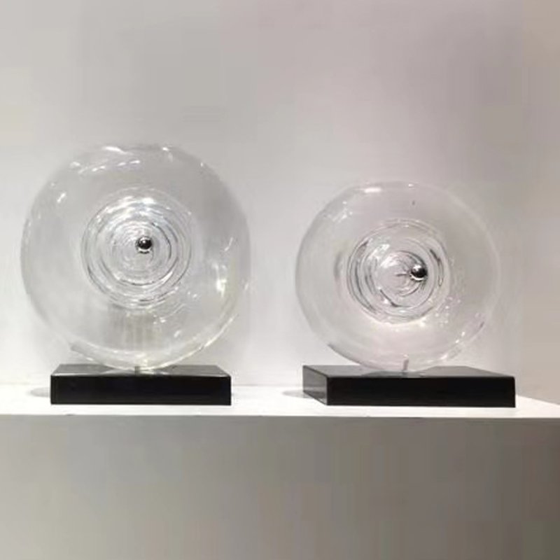 透明眼球水晶工艺品小号和中号图