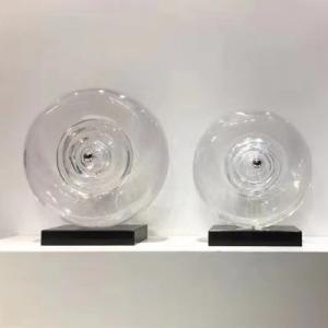 高透明眼球水晶工艺品内嵌钢珠透明水晶树脂摆件