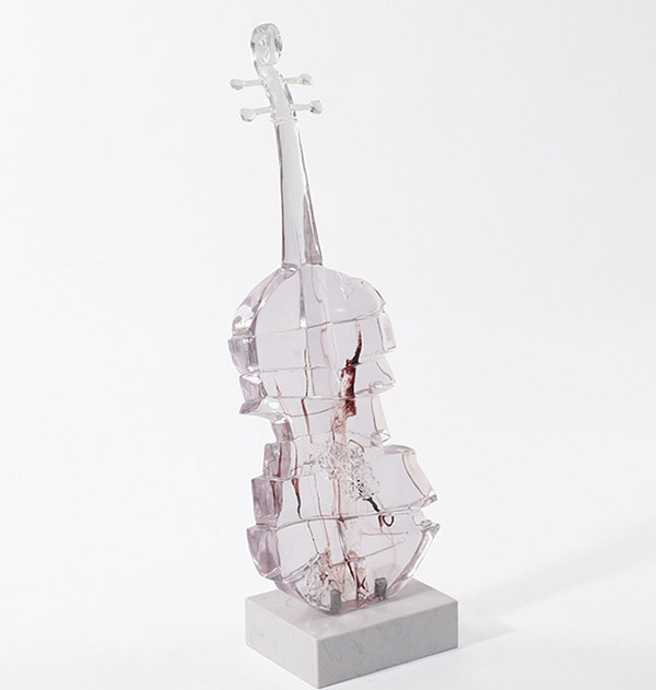 透明树脂工艺品标本小提琴造型