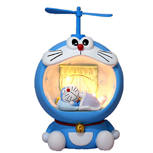 室内家居摆件小猫飞行星星灯哆啦A梦小夜灯储蓄罐