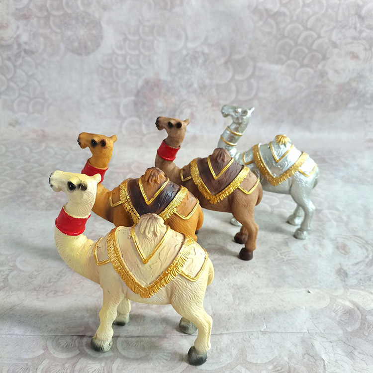 室内家居摆件骆驼家居摆件树脂工艺品卡通动物摆件四款背面照
