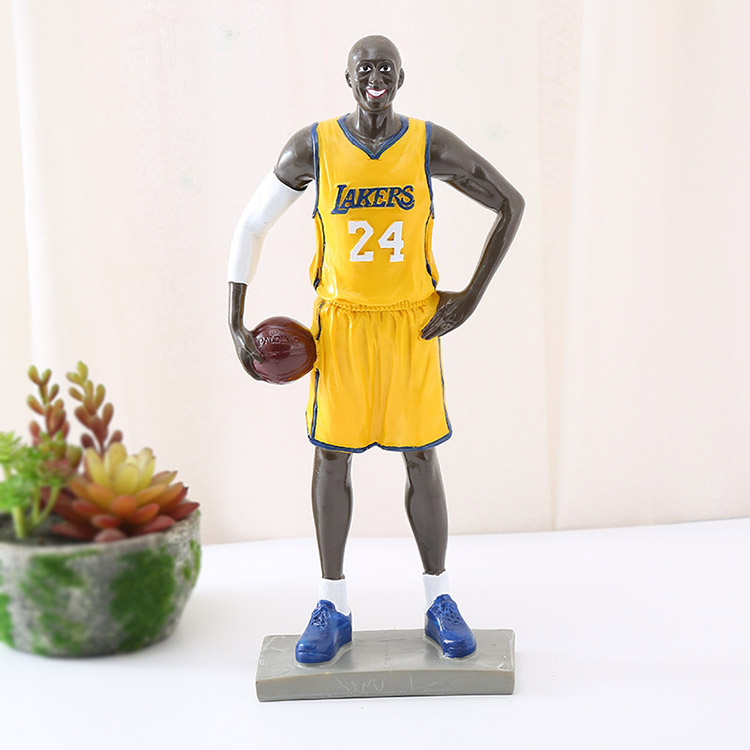 树脂室内家居摆件詹姆斯篮球NBA球星科比纪念品黄色款