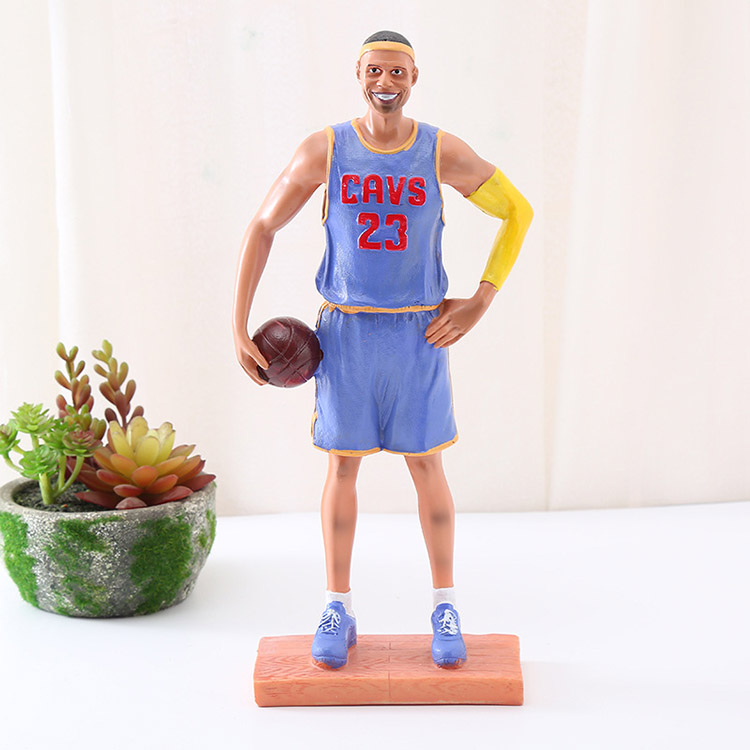 树脂室内家居摆件詹姆斯篮球NBA球星科比纪念品蓝色款