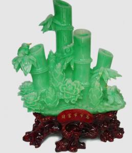 厂家直销翡翠玉竹子《树脂礼品》财富节节高