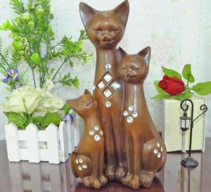 批发新款家居摆件和谐一家三口工艺品