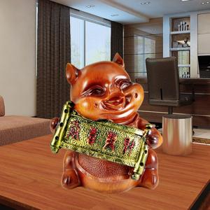 厂家直销树脂摆件恭喜发财储蓄罐福猪工艺品