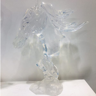 透明树脂水晶工艺品马头摆件