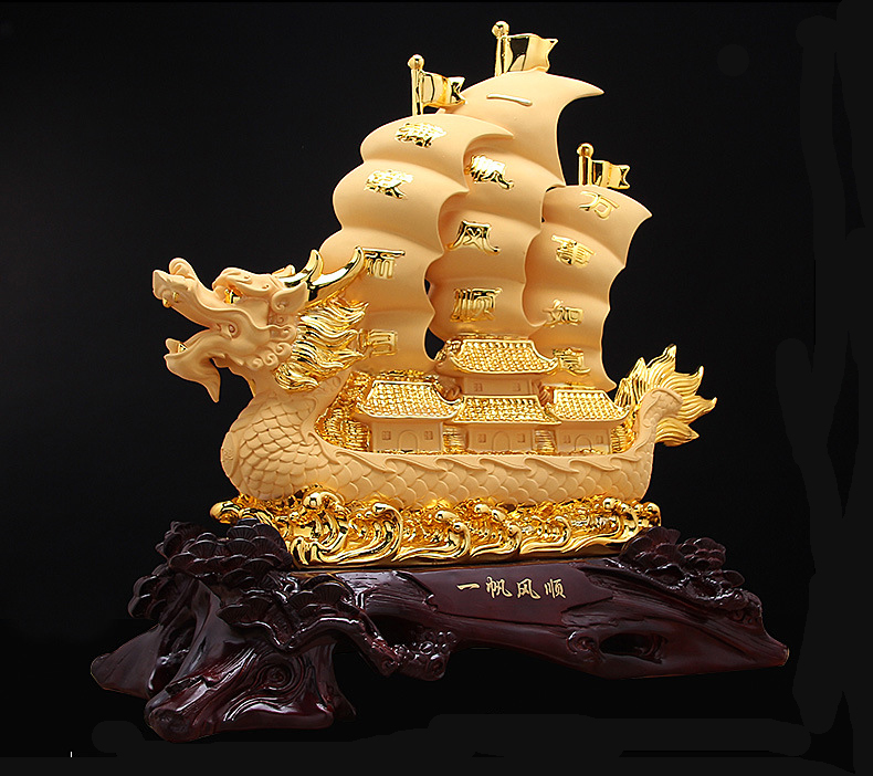 一帆风顺树脂工艺品摆件全景图
