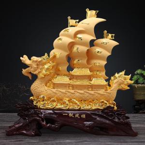 电镀树脂工艺品摆件一帆风顺家居摆件开业礼品