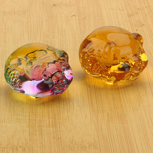 水晶树脂工艺品十二生肖猪摆件可爱小猪黄猪摆件 水晶树脂工艺品十二生肖猪摆件可爱小猪黄猪摆件