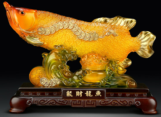 树脂工艺品金龙鱼摆件店铺玄关开业礼品 树脂工艺品金龙鱼摆件店铺玄关开业礼品