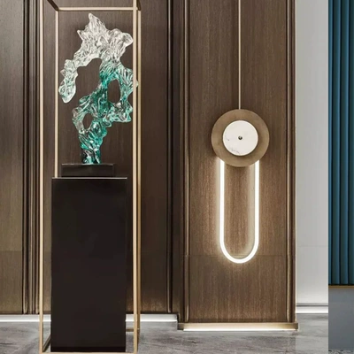 现代家居客厅雕塑摆台黑色大理石底座展台